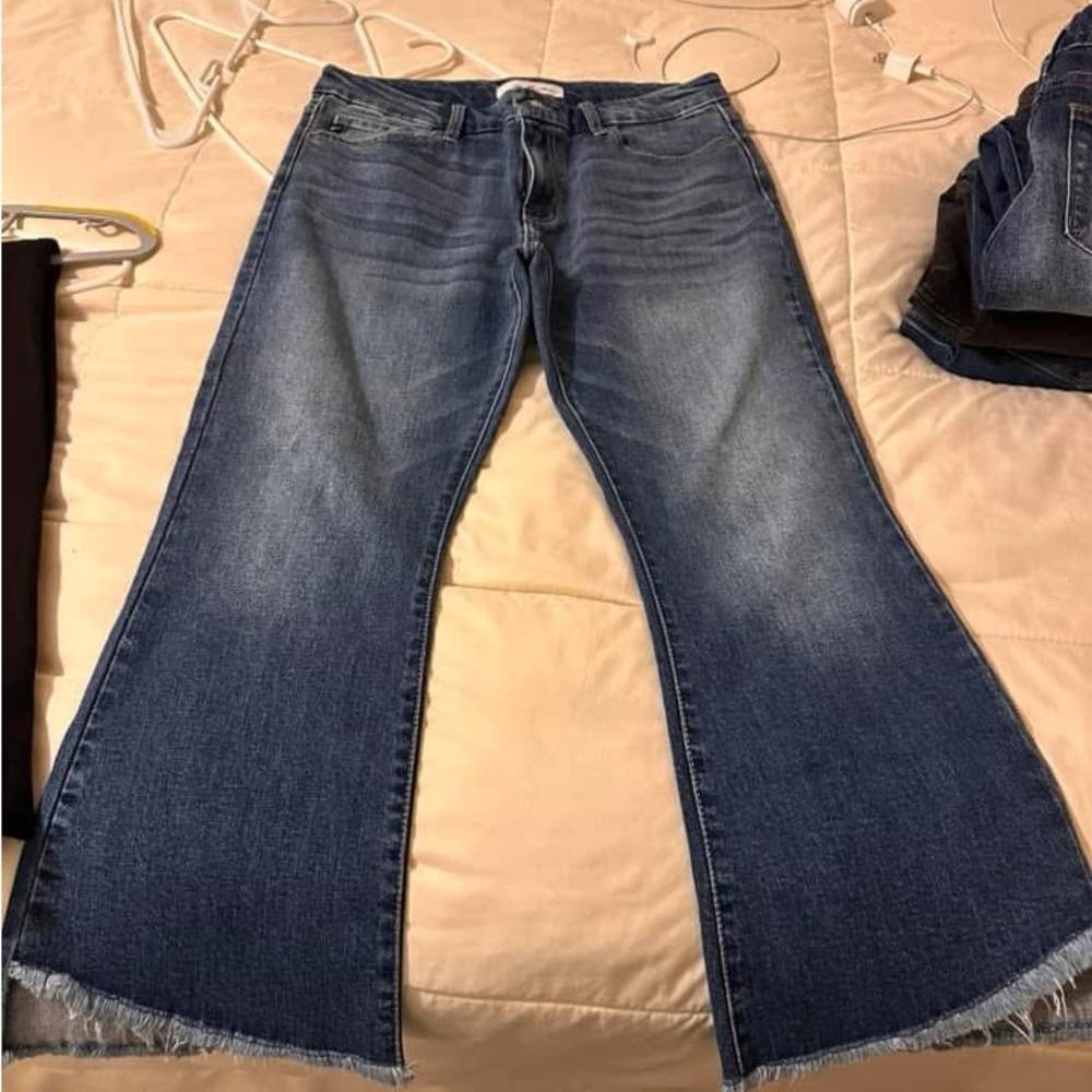 Women's Blue Wide-Leg Jeans